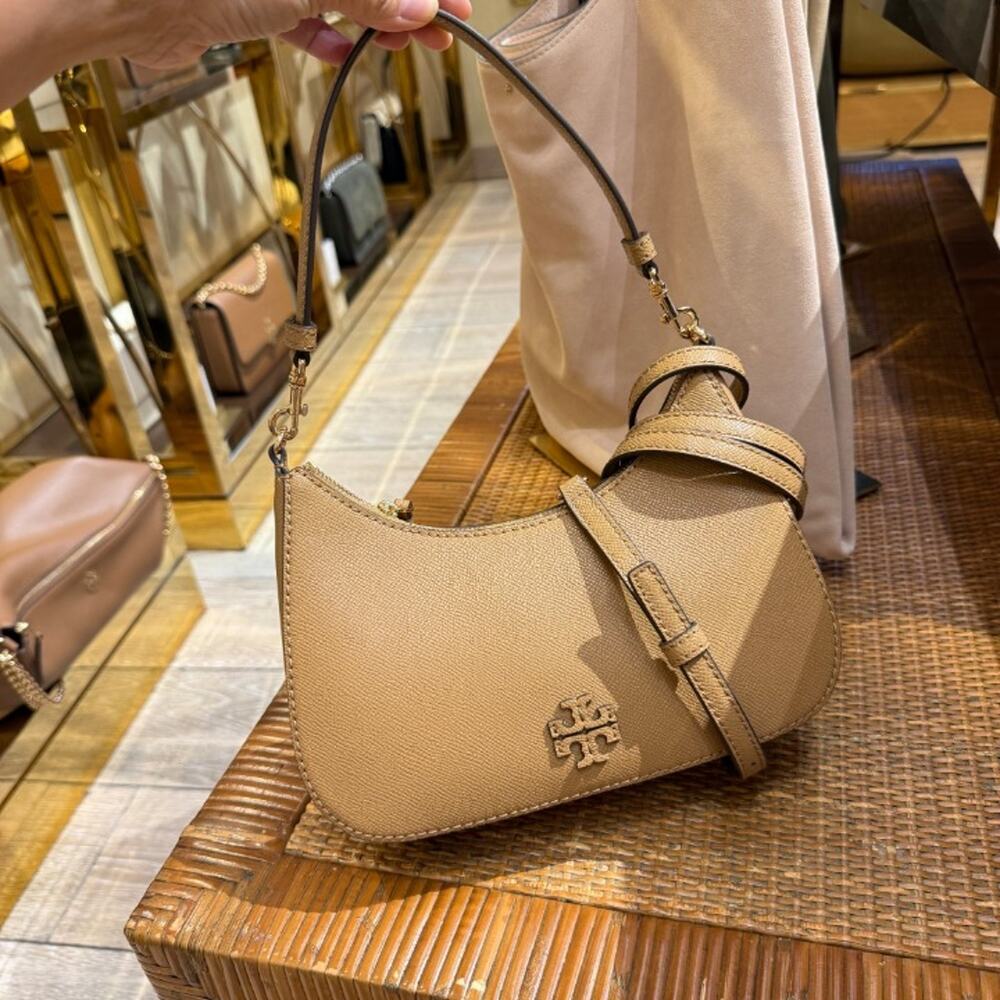 New‼️Tory Burch Thea Pebble Convertible Crossbody 190409 Tiramisu $395